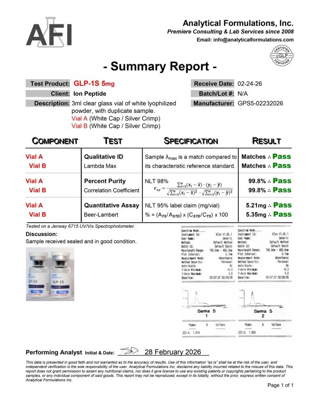 imgi_276_Summary-Report-Ion-Peptide-Semaglutide-5mg-X2-02-26-26_page-0001-scaled